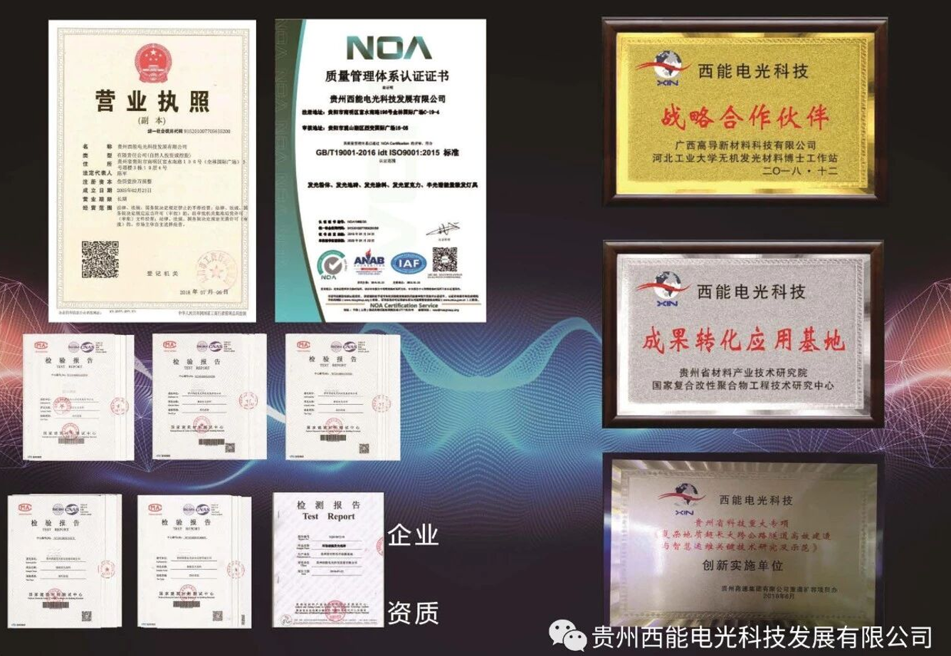 西能电光荣誉资质